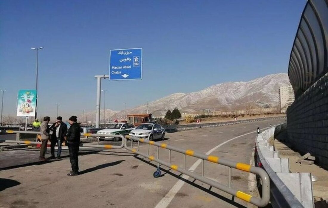 آخرین وضعیت جاده‌ها؛ محور چالوس و آزادراه تهران–شمال بسته شد