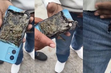 ببینید| آتش گرفتن گوشی موتورولا در جیب مالکش!