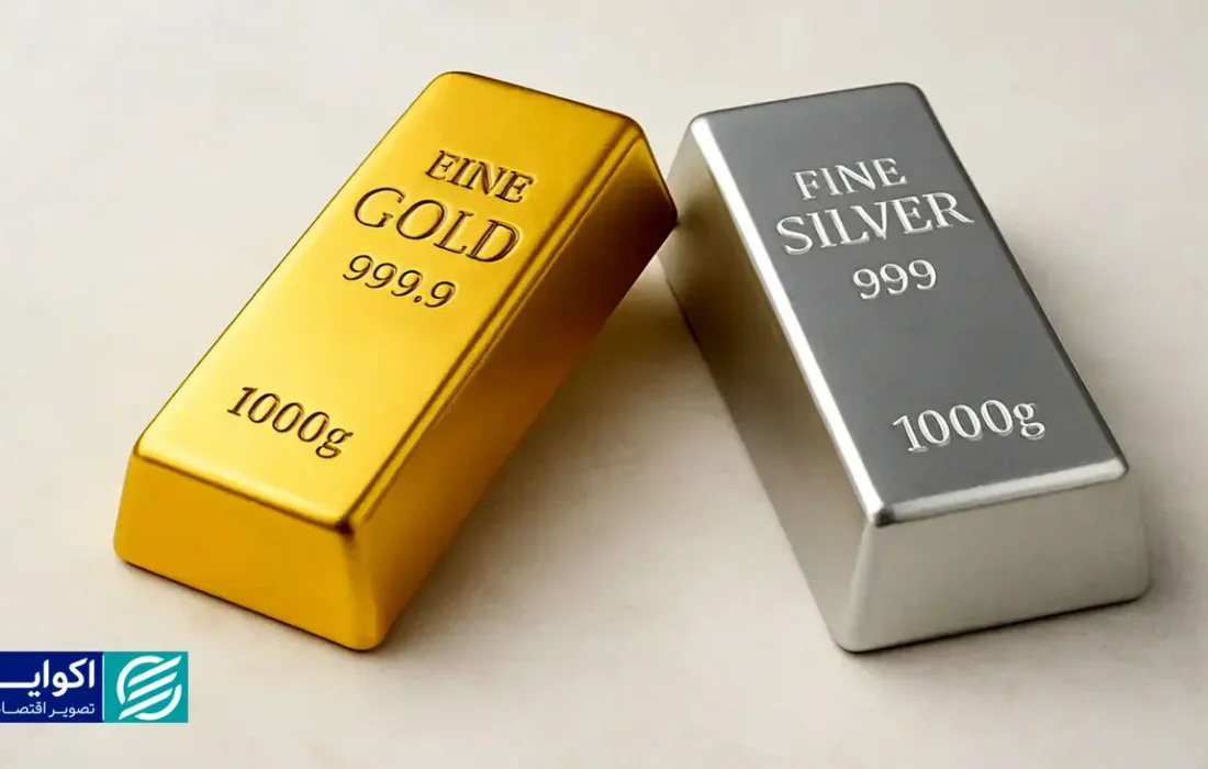 ریزش شوکه‌کننده طلا و نقره همزمان با افت بورس آمریکا