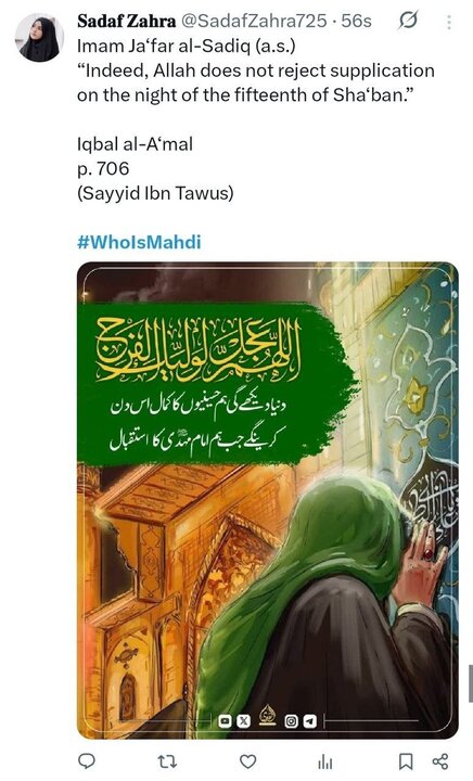 نیمه شعبان؛واکنش کاربران زبان‌های خارجی به کارزار «مهدی کیست؟»+ تصاویر