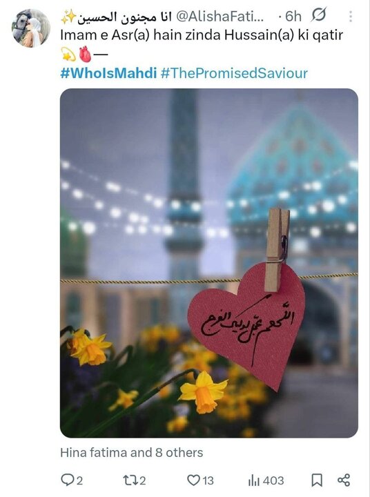 نیمه شعبان؛واکنش کاربران زبان‌های خارجی به کارزار «مهدی کیست؟»+ تصاویر